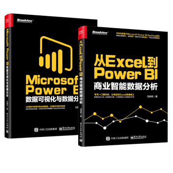 包邮 从Excel到Power BI 商业智能数据分析+数据可视化与数据分析 2本
