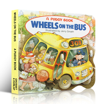 英文原版绘本 The wheels on the bus 公车上的轮子纸板书 睡前晚安童谣 pdf epub mobi 电子书 下载