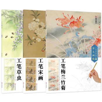 官方正品版 墨點國畫入門教程工筆技法解析與原大畫稿 工筆宋畫人物畫花鳥畫山水畫白描底稿初學 pdf epub mobi 電子書 下載