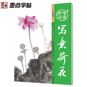 寫意荷花國畫書籍墨點美術繪畫老年大學輕鬆自學教材寫意山水畫工筆畫臨摹畫冊妙筆丹青初學者中國 pdf epub mobi 電子書 下載