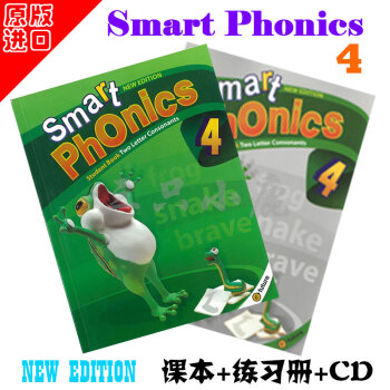 原版进口新版少儿英语自然拼读法教材New Smart Phonics 12345册学生书 第四册学生套装 pdf epub mobi 电子书 下载