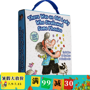 英文原版 There Was Old Lady Who 什么都吃的老奶奶 12册 自然拼读 pdf epub mobi 电子书 下载