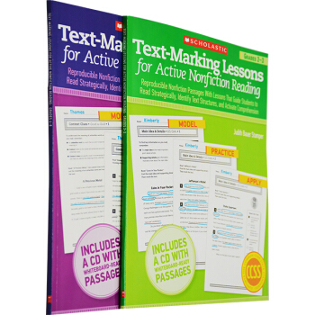 英文原版 Text-Marking Lessons for Active Nonfiction 英文原版 Reading 學樂科普讀物筆記係列