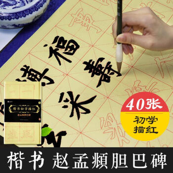 趙孟俯膽巴碑毛筆字帖楷書描紅帶格毛邊紙成人學生自學趙體楷書入 pdf epub mobi 電子書 下載