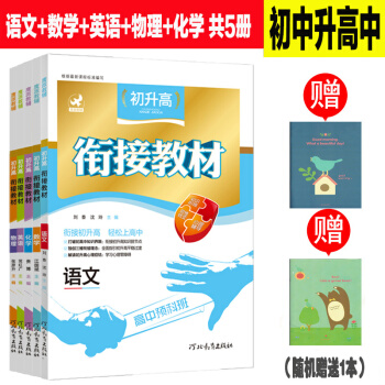 全套5冊 初升高銜接教材 語文+數學+英語+物理+化學 初中升高中暑假作業初中學生升學畢業 pdf epub mobi 電子書 下載