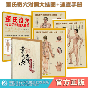 董氏奇穴與經穴對照掛圖董氏奇穴速查手冊全套共二冊中國醫藥科技齣版社