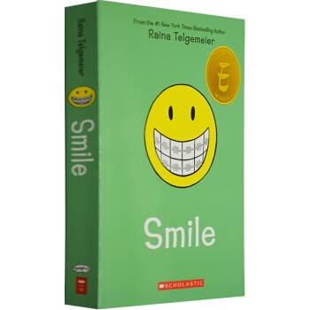 英文原版繪本 Smile 微笑全彩漫畫繪本女孩中學到大學的蛻變和成長紐約時報推薦
