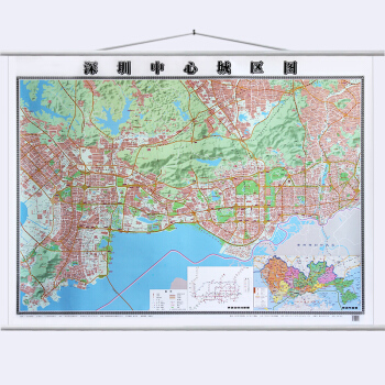 2018新 深圳中心城区图 约1.2*0.9米 深圳地图 广东省城市地图 宝安南山福田龙岗罗湖区