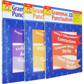 Evan Moor Grammar Punctuation G1 G2 G3語法標點符 加州教材 老師傢長資源用書 英文原版 低年級語法標點符號3冊附答案 pdf epub mobi 電子書 下載