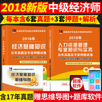2018中級經濟師資格考試教材配套曆年真題試捲 經濟基礎知識+人力資源管理