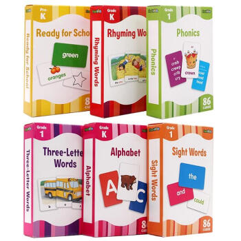 英文原版 Flash Cards Flash Kids 兒童閃卡 Sight Word配套字卡6盒裝 pdf epub mobi 電子書 下載