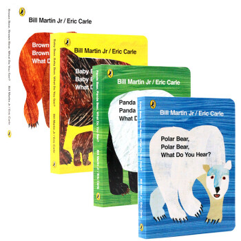 英文原版绘本Brown Bear What Do You See棕熊你看到了什么4册 卡尔爷爷纸板书 pdf epub mobi 电子书 下载