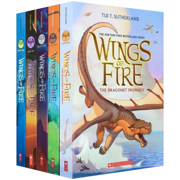 英文原版小说 Wings of Fire 1-5火之翼 5册盒装 儿童课外阅读章节小说