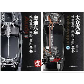 大众汽车+奥迪汽车维修案例·电路·资料全书 汽车维修书籍 新款高档车型轿车维修资料大全书籍 汽车电