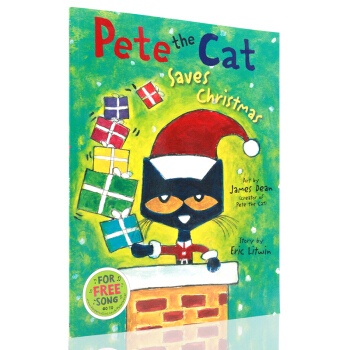 英文原版绘本 Pete the Cat Saves Christmas 皮特猫拯救圣诞节 大开平装 pdf epub mobi 电子书 下载