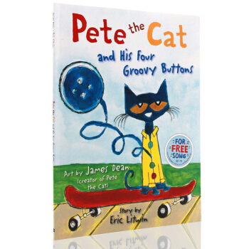 英文原版進口Pete the Cat and his Four Groovy Buttons 皮特貓 pdf epub mobi 電子書 下載