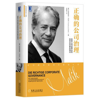 正确的公司治理-发挥公司监事会的效率应对复杂情 pdf epub mobi 电子书 下载