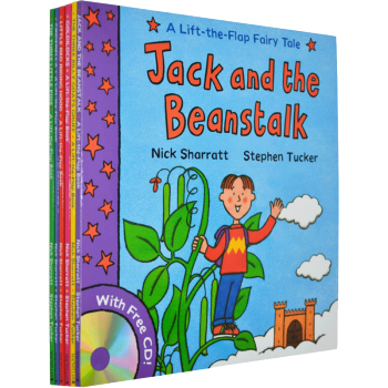 英文原版 Nick Sharratt Fairy Tales傳統童話故事翻翻書Flap 6書+1CD pdf epub mobi 電子書 下載