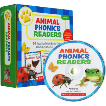 Scholastic Animal Phonics Readers 24本附CD 自然拼读家庭教材 pdf epub mobi 电子书 下载