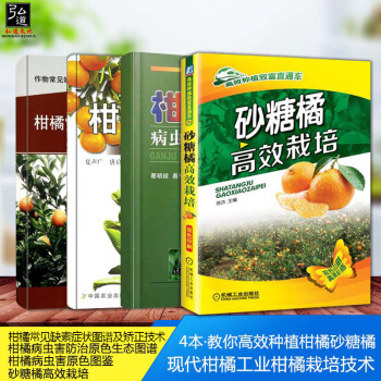 4本 柑橘桔子種植技術大全教材書籍 柑橘病蟲害原色圖鑒 砂糖橘高效栽培 常見缺素癥狀圖譜及技術 pdf epub mobi 電子書 下載