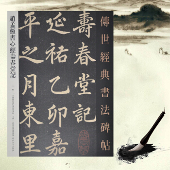 趙孟頫書心經壽春堂記 傳世經典書法碑帖 趙孟頫楷書趙體字帖