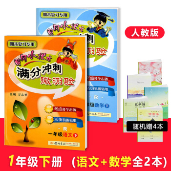 黄冈小状元满分冲刺微测验一年级下册语文+数学全2册RJ人教版小学1年级下期末复习专用活页试卷同步练习 pdf epub mobi 电子书 下载