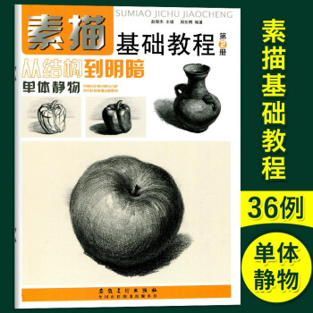 智品 素描基础教程第2册从结构到明暗单体静物 高考艺考铅笔画手绘素描入门自学零基础绘画安徽美术出版社