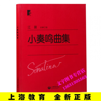 正版 小奏鳴麯集(總審訂版) 江晨大字版 鋼琴教材書籍 鋼琴初學入門教程教材樂譜練習 上海
