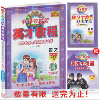 图书 新世纪英才字词句段篇 英才教程 六年级/6年级语文上册 配人教版 图文全彩版 课本全析与语文素