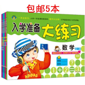 5本 区域正版 入学准备大练习全5册：拼音+数学+ 10以内加减法+20以内加减法+语言全5本 入学 pdf epub mobi 电子书 下载