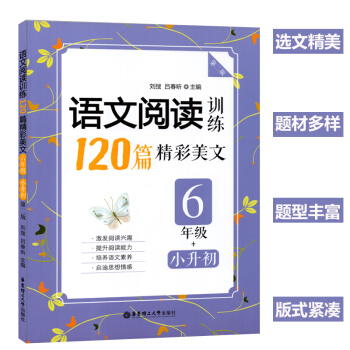 小学语文阅读训练120篇精彩美文 六年级+小升初 6年语文阅读训练 语文阅读理解 小升初120篇 华 pdf epub mobi 电子书 下载