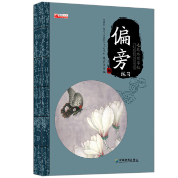毛笔水写字帖偏旁练习赠毛笔一支教育部门指定书法教程毛笔书法书籍教材 书法临摹可反复书写