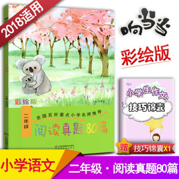阅读真题80篇二年级上下册阅读书期中期末单元试题 彩绘版 小学2年级阅读课教学参考资料书读写训练习题 pdf epub mobi 电子书 下载