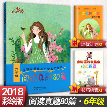 阅读真题80篇六年级上下册阅读书期中期末单试题 彩绘版 小学6年级阅读课教学参考资料书读写训练习题集 pdf epub mobi 电子书 下载